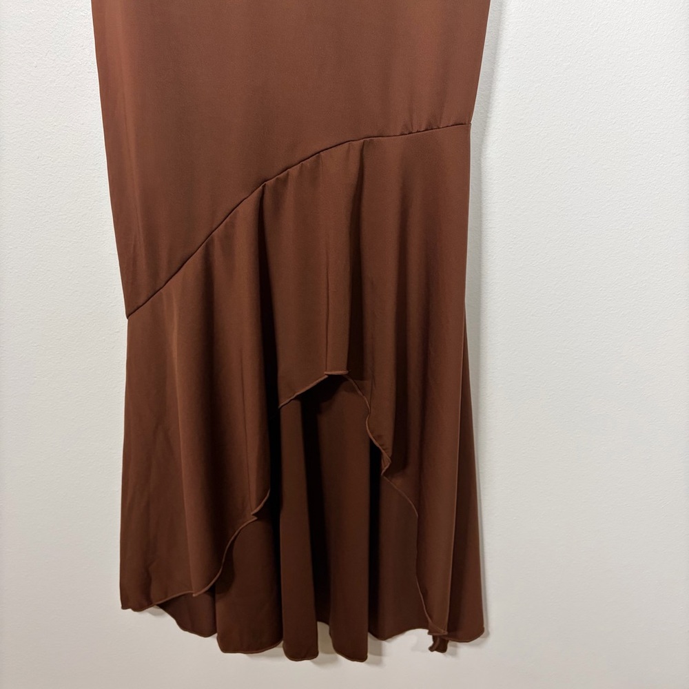 Brown Corset Evening Gown with Built-In Shapewear and Bra (Wedding Guest, Prom) - Picture 9 of 10